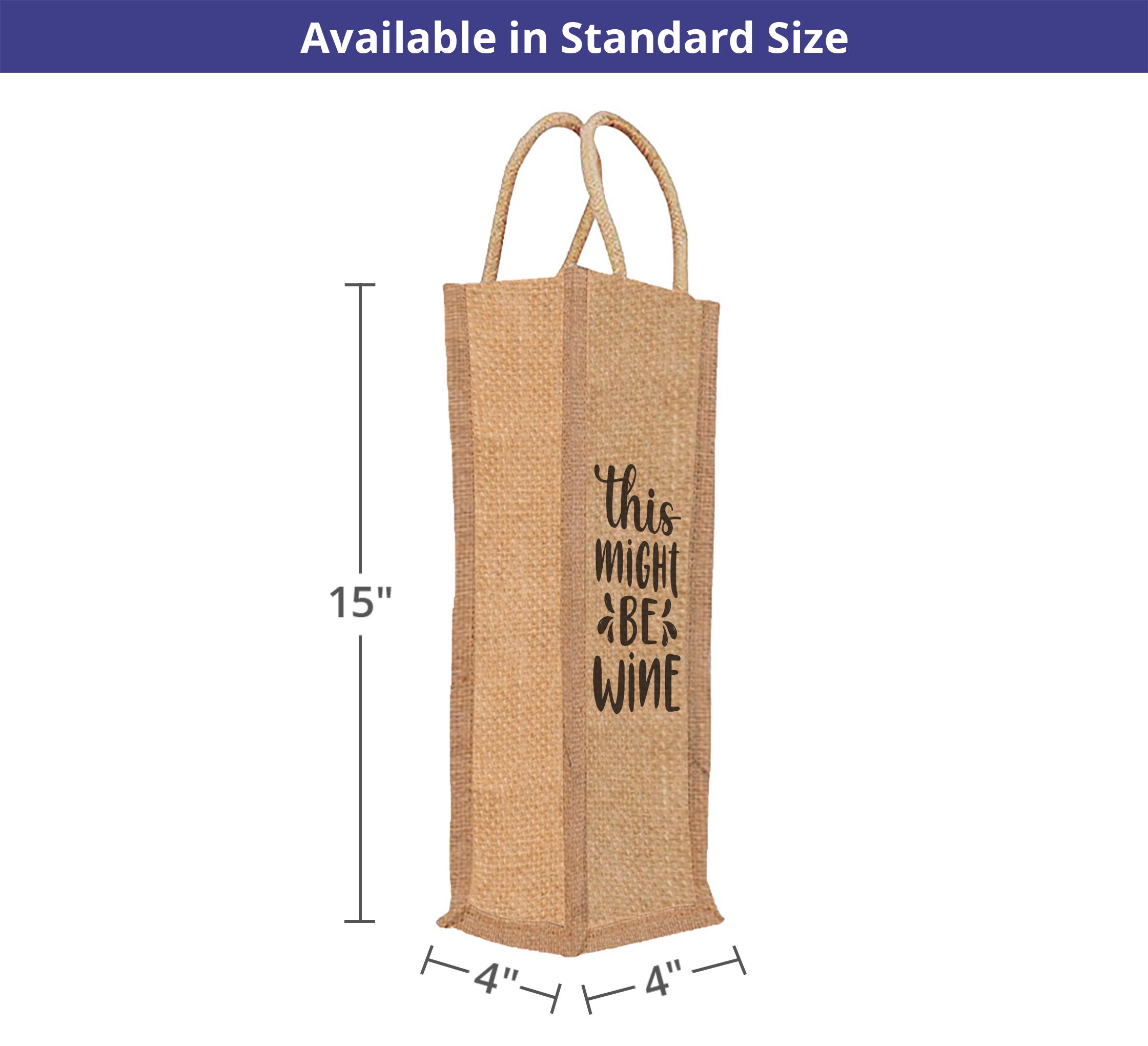 Jute Wine Bags - Printed