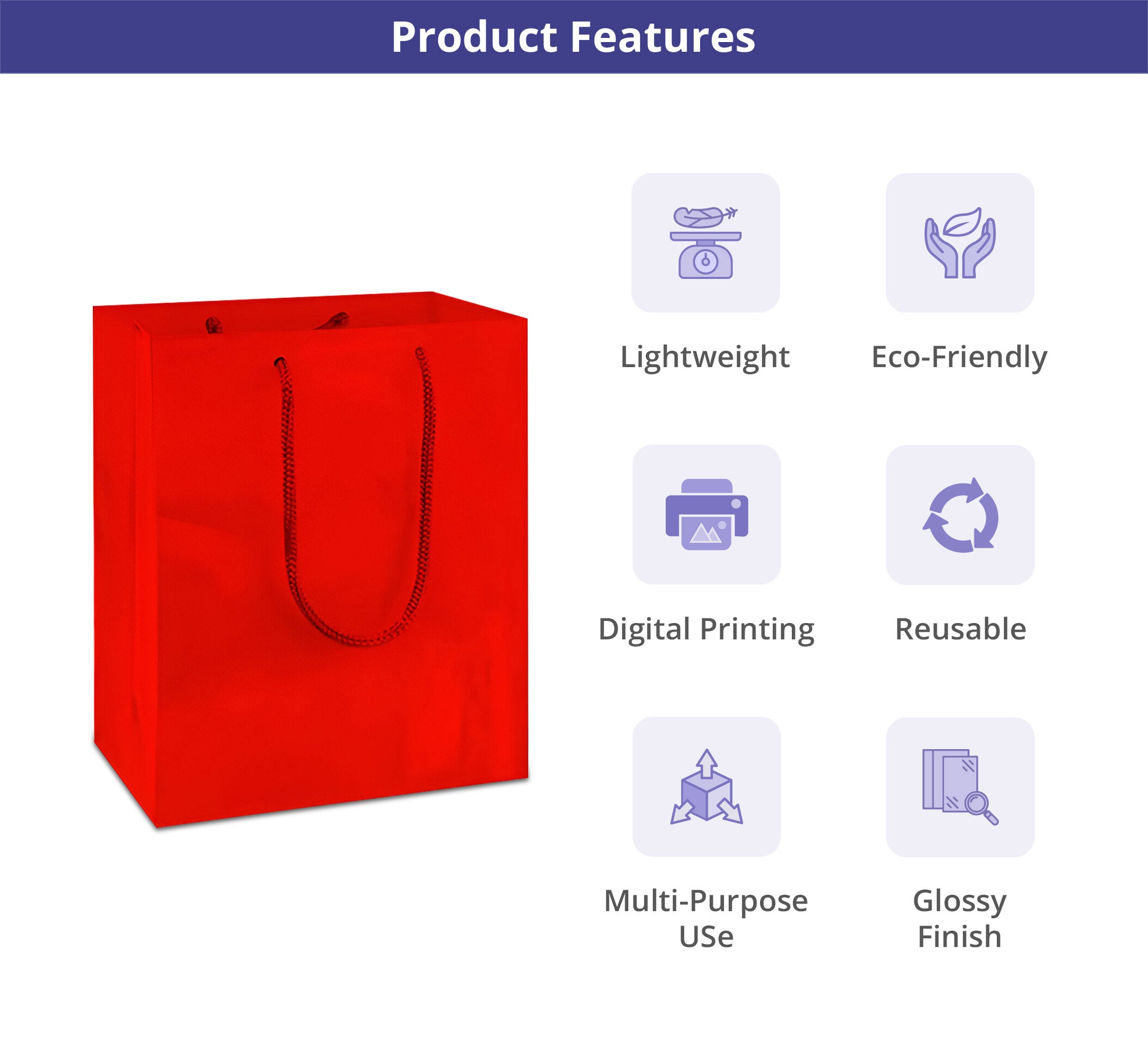 Solid Color Boutique Bags 