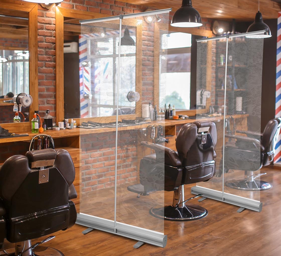 Roll Up Screen Sneeze Shield