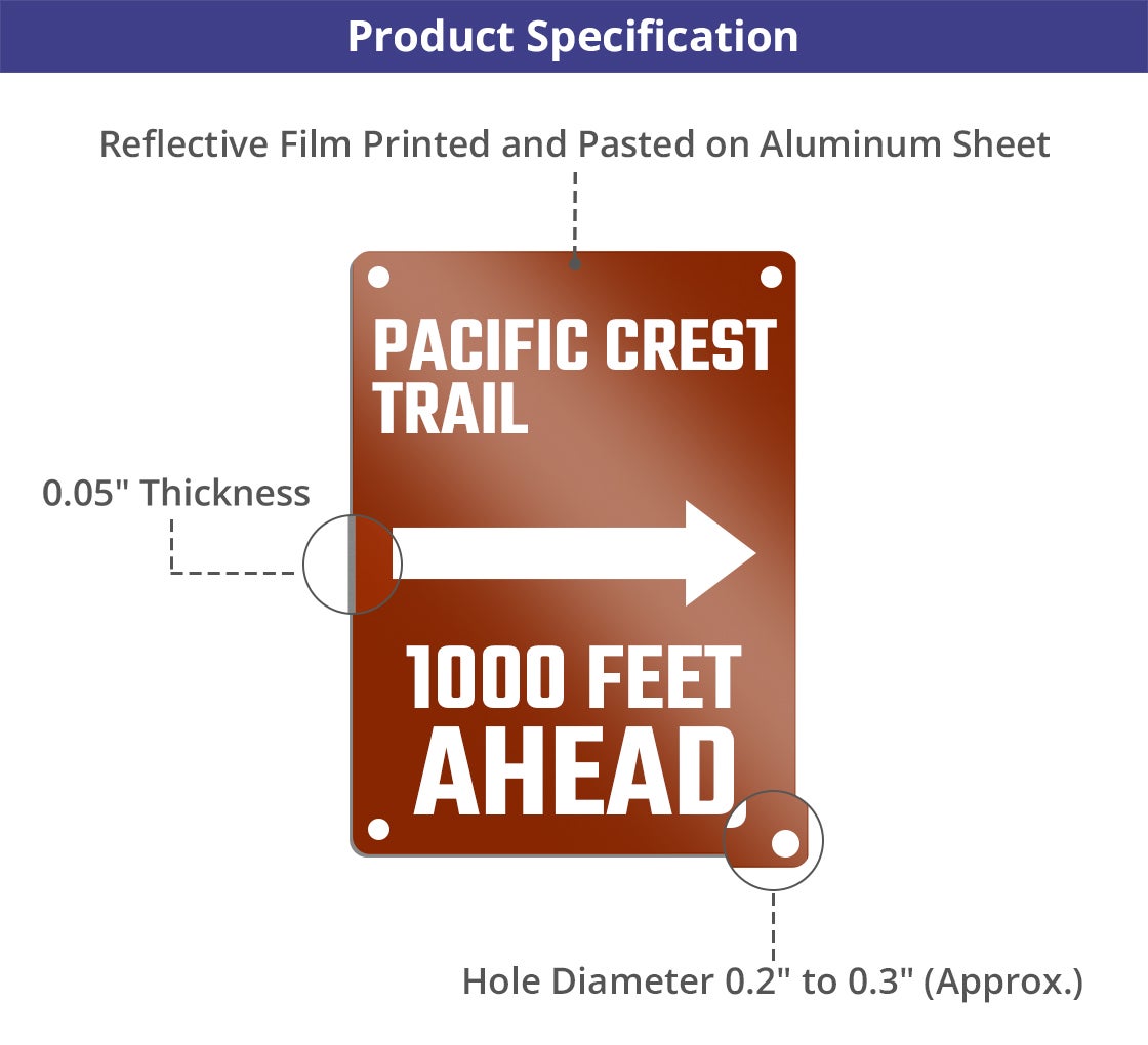 Reflective Custom Trail Markers Signs