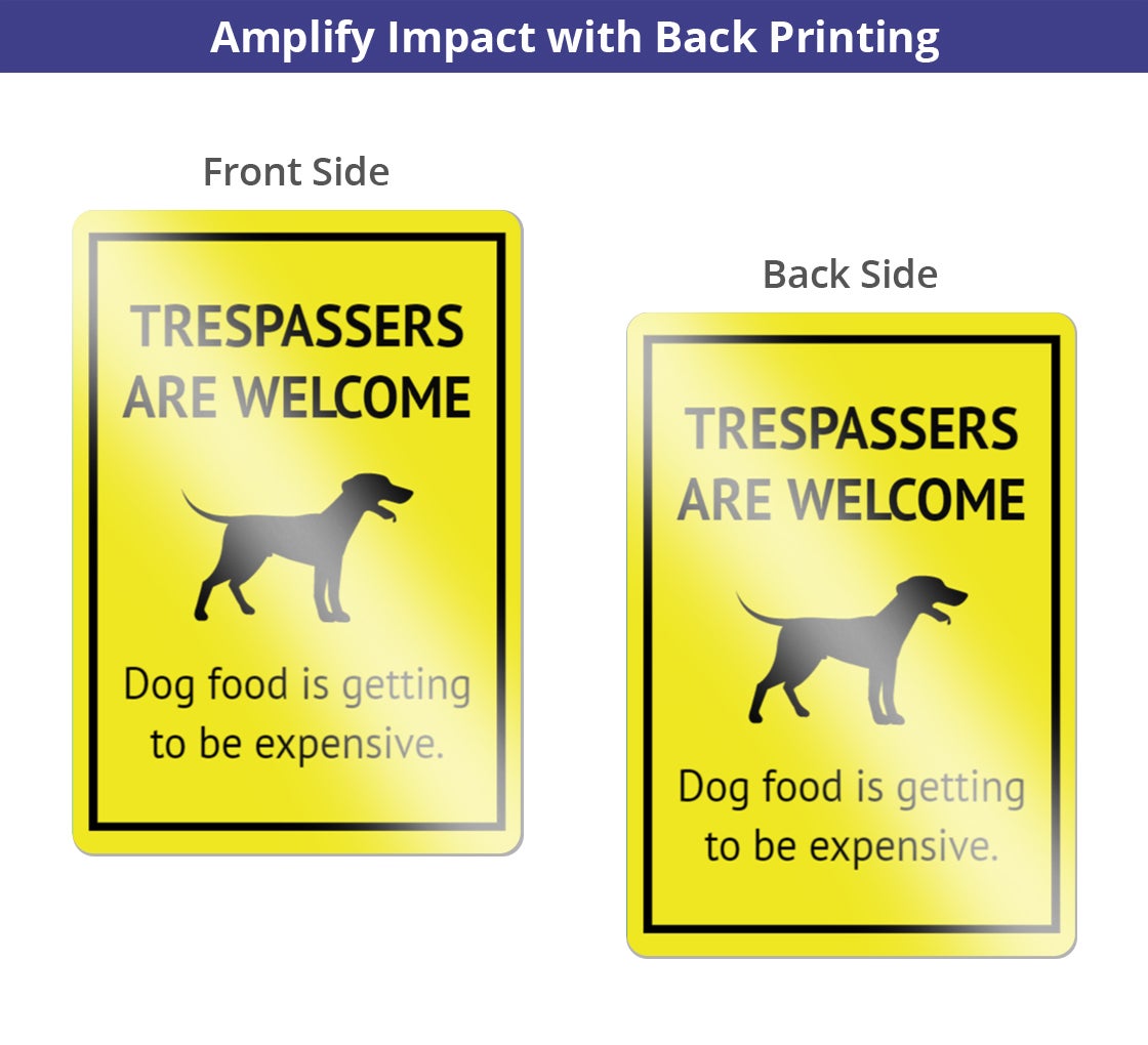 Reflective Funny Beware of Dog Signs
