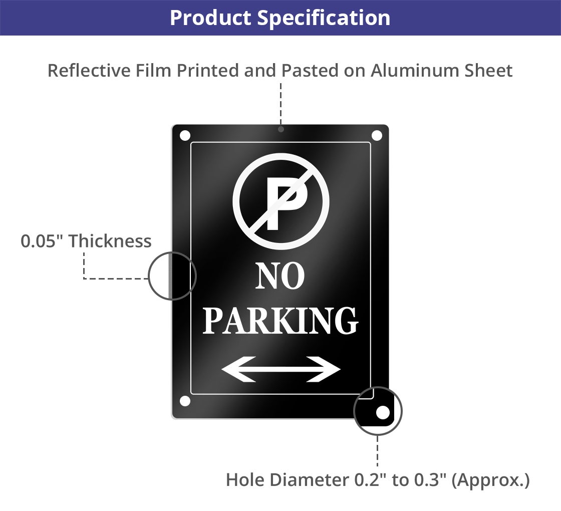Reflective No Parking Signs