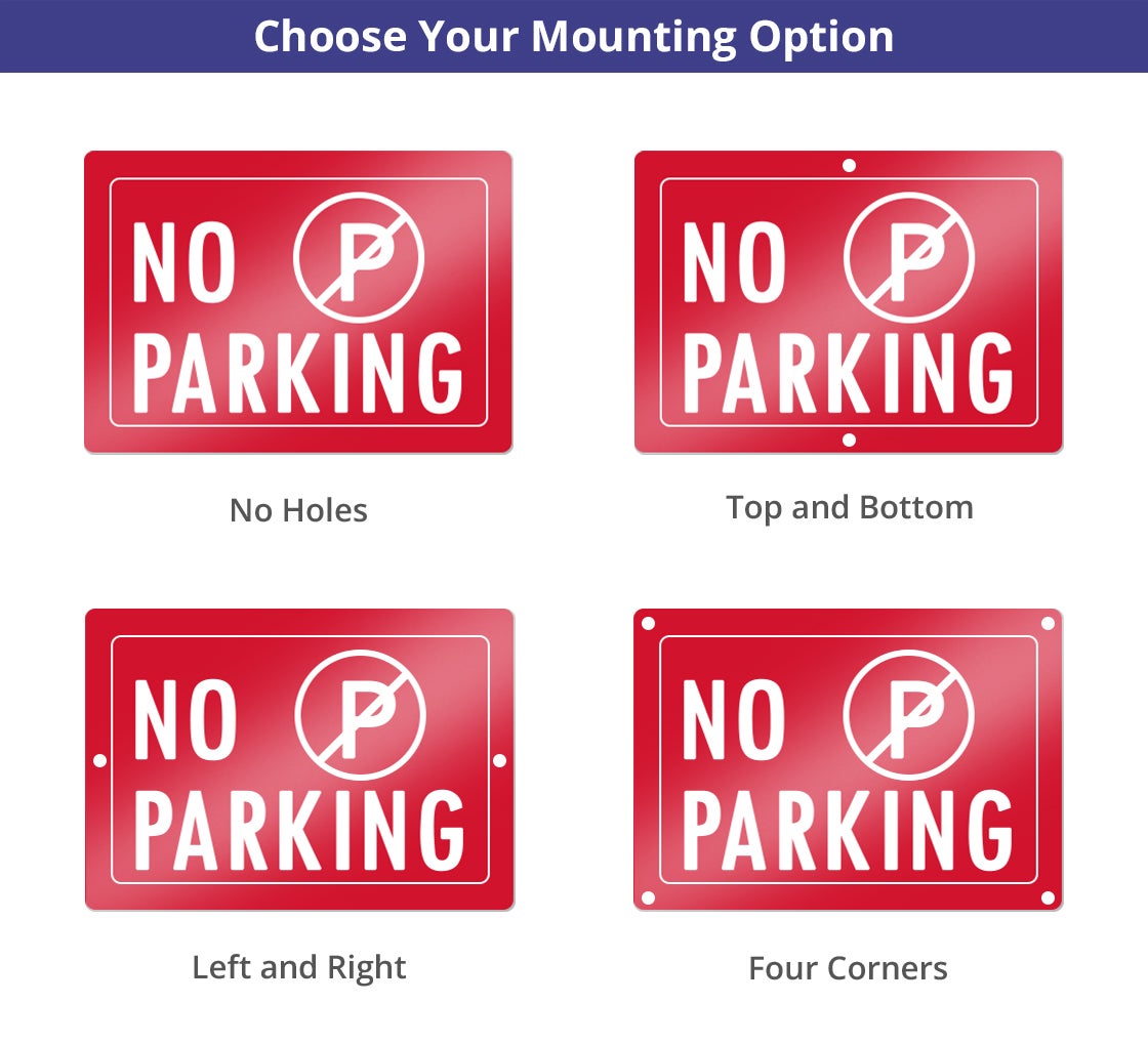 Reflective No Parking Signs