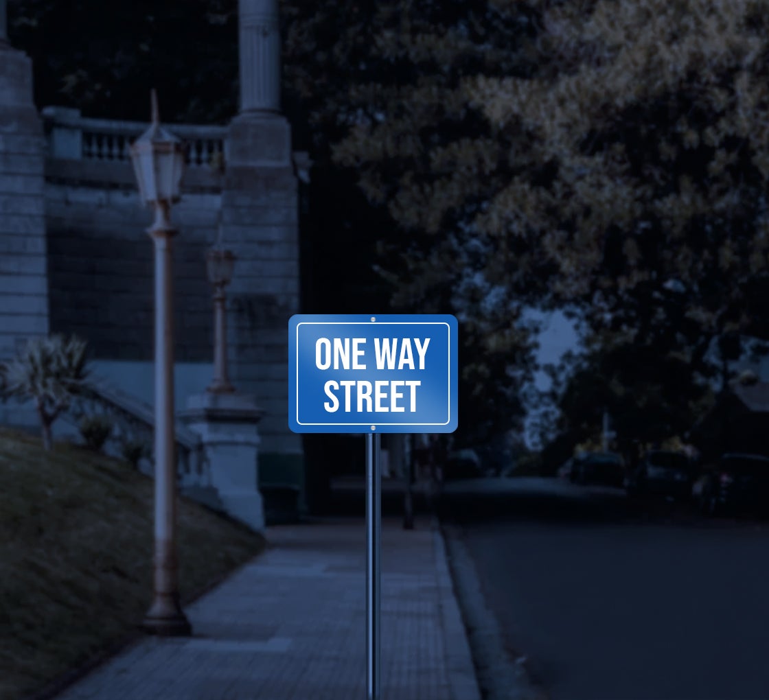 Reflective One Way Street Signs