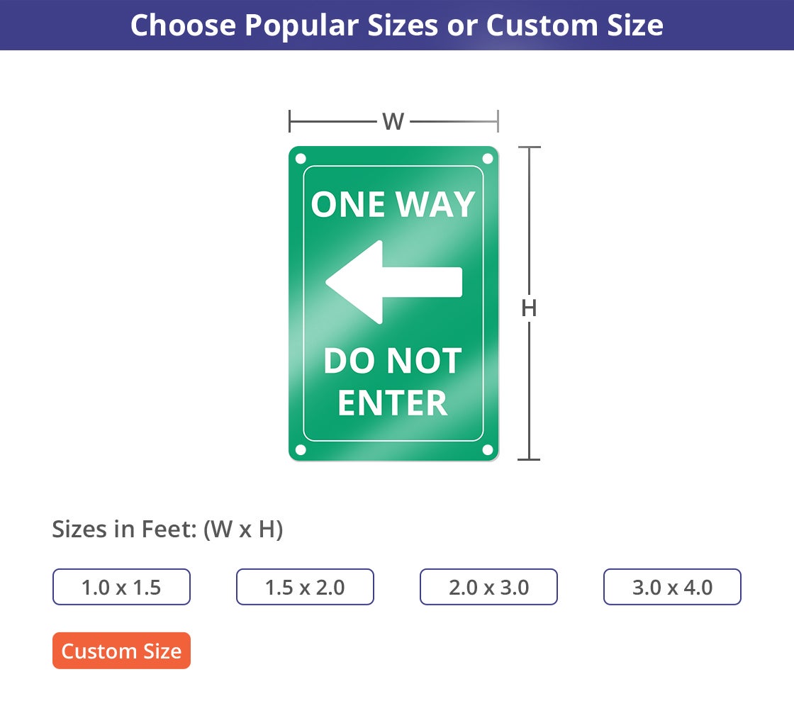 Reflective One Way Street Signs