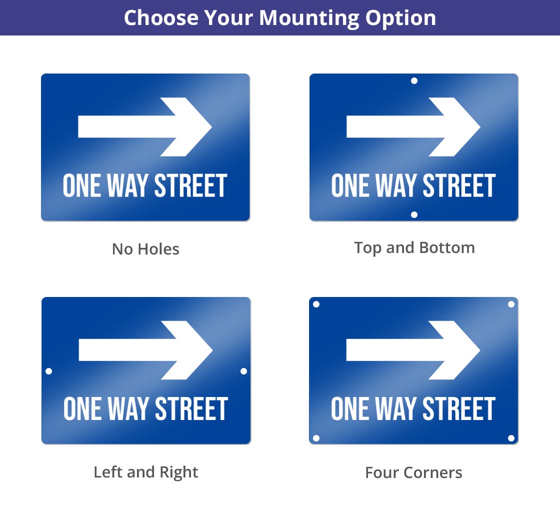 Reflective One Way Street Signs