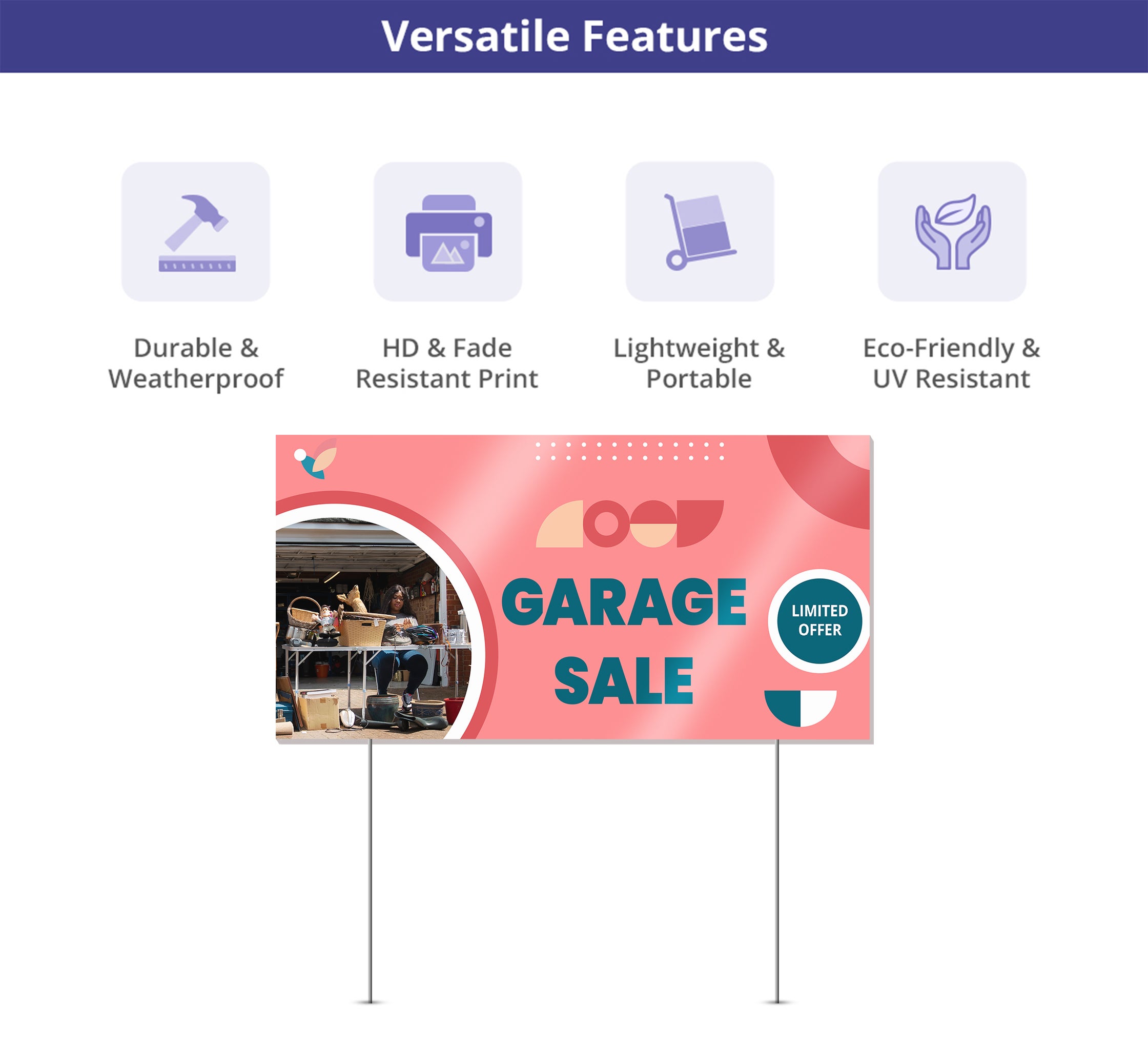 Reflective Garage Sale Signs