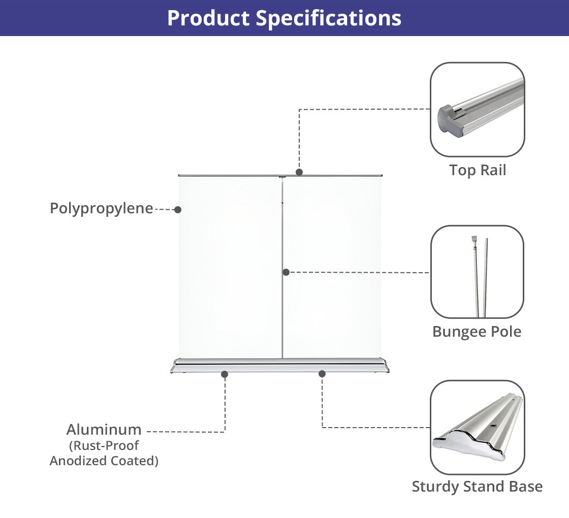 Silverstep Tabletop 36'' Retractable Banner Stand