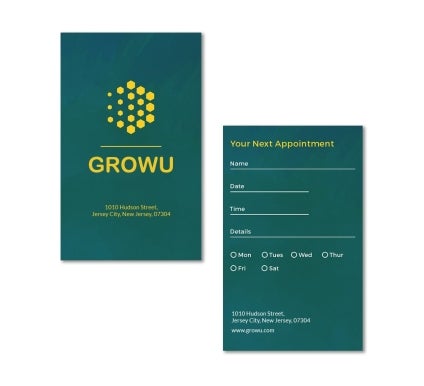 Appointment Cards - Vertical