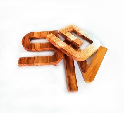 Teakwood Letters and Numbers