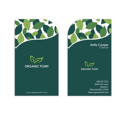 Die-Cut Business Cards - Vertical