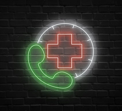 Emergency Call Neon Sign
