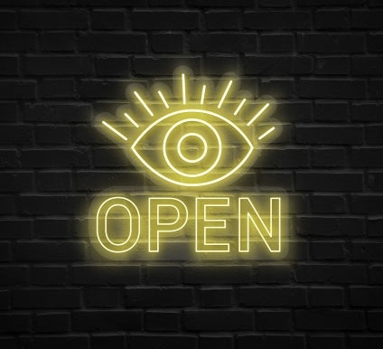 Evil Eye Open Neon Sign