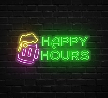 Happy Hours Neon Sign