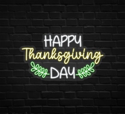 Happy Thanksgiving Day Neon Sign