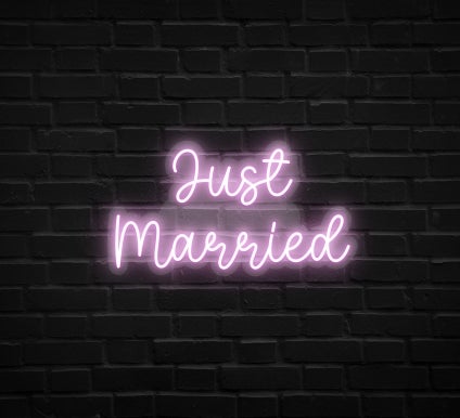 Just Married Neon Sign