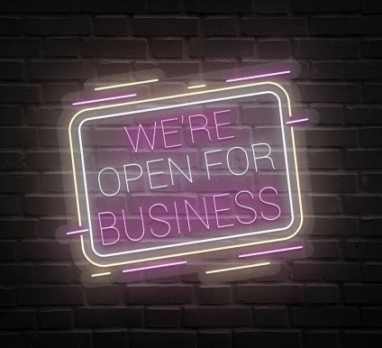 Open For Business Neon Sign