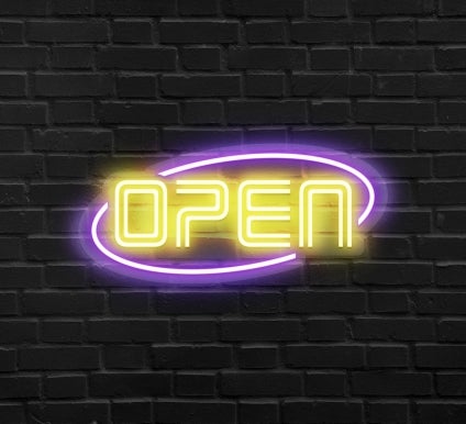 Open Neon Sign