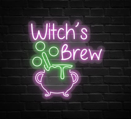 Witch Cauldron Neon Sign