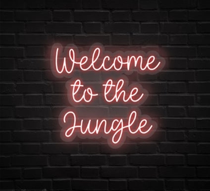 Welcome To The Jungle Neon Sign