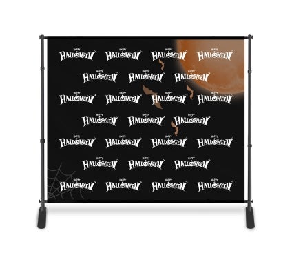 Halloween 10 ft x 8 ft Step and Repeat Adjustable Banner Stands