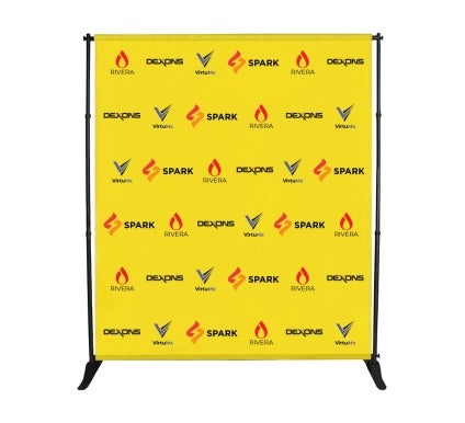 6 ft x 8 ft Step and Repeat Adjustable Banner Stands