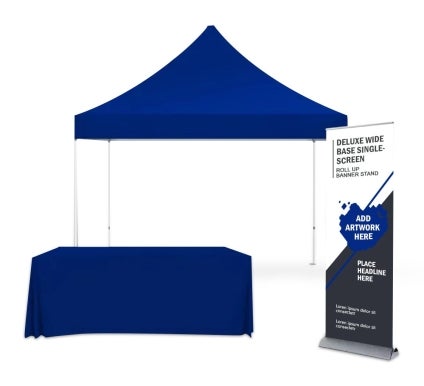 Portable Canopy Tent with Rollup Stand & Table Cover