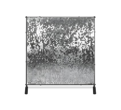 Sequin Shimmer Wall Backdrop Panel, Silver