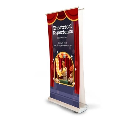 Deluxe Wide Base Double-screen Roll Up Banner Stands