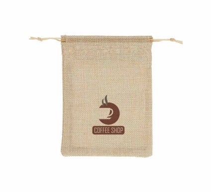 Jute Drawstring Bags - Printed