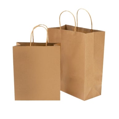 Kraft Paper Shopping Bags - Brown