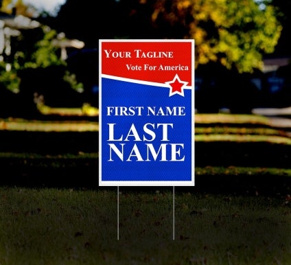 Political HIP Reflective Yard Signs