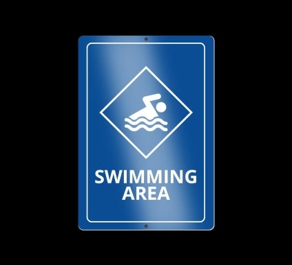 Reflective Pool Signs