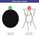 31.5 Inch Round Table-Top Cover - Black