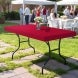 6 Ft Rectangle Table-Top Cover - Red