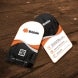 Half Circle Side Business Cards - Vertical