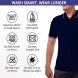 Men's Blue Cotton Polo Shirt - Embroidered