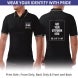 Men's Black Cotton Polo Shirt- Printed