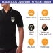 Men's Black Polo Shirt - Printed