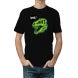 Men's Black Printed T-Shirt - Crew Neck