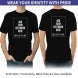Men's Black Printed T-Shirt - Crew Neck
