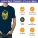 Men's Blue Printed T-Shirt - Crew Neck