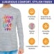 Custom Grey Printed Long Sleeves T-Shirt - Crew Neck