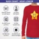 Men's Red Printed Long Sleeves T-Shirt - Crew Neck