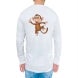 Men's Printed Long Sleeve Organic T shirt - Crew Neck 