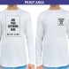 Men's Printed Long Sleeve Organic T shirt - Crew Neck 