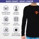 Men's Printed Long Sleeve Organic T shirt - Crew Neck 