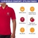 Men's Red Cotton Polo Shirt - Embroidered