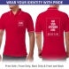 Men's Red Cotton Polo Shirt - Printed