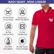 Men's Red Cotton Polo Shirt - Printed